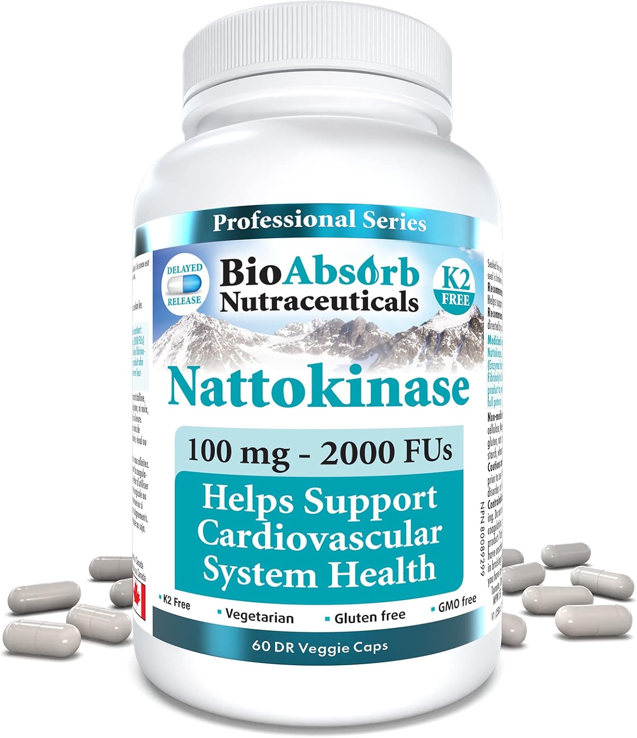 Bundle: Bio Absorb Serrapeptase, Nattokinase, and Magnesium Bisglycinate Nutraceuticals - 60 Caps Each