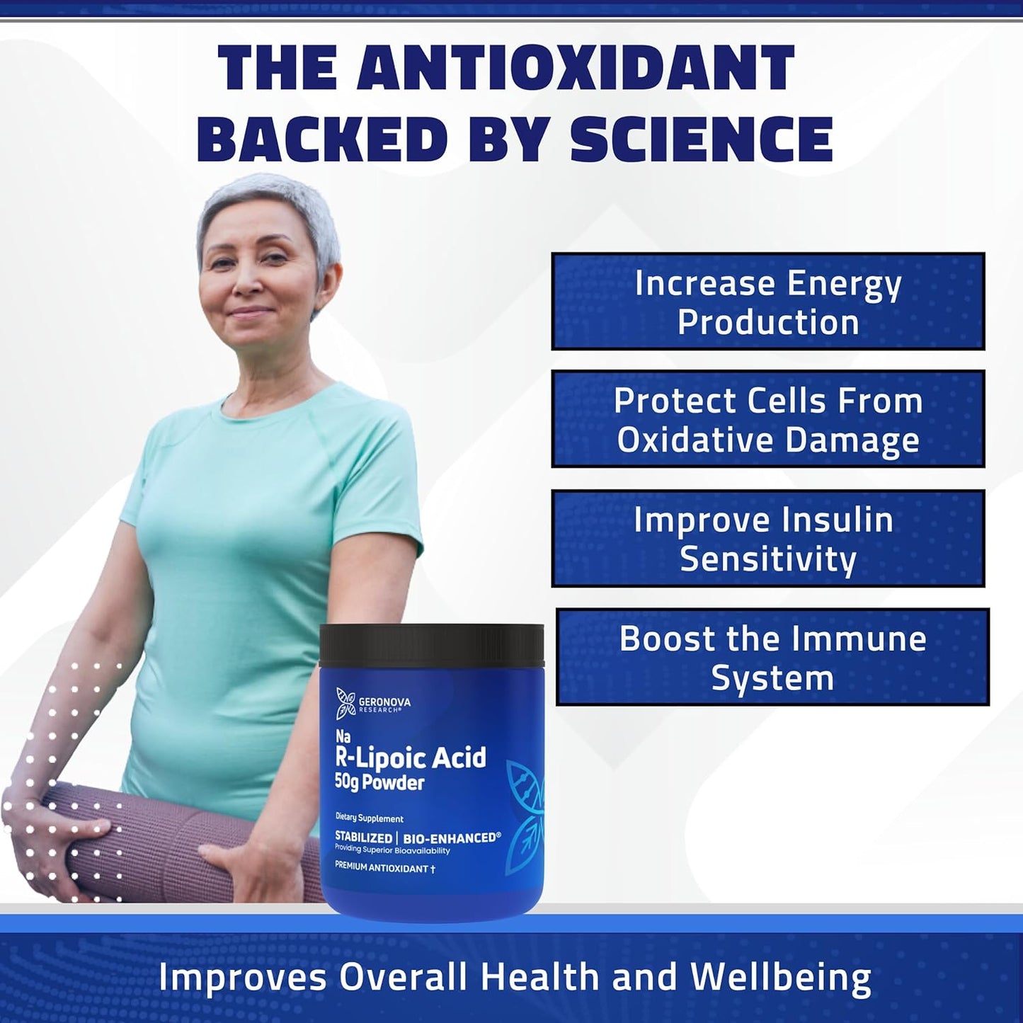 Bundle: Geronova Research R-Lipoic Acid 300mg Capsules and Bio-Enhanced Na R-Lipoic Acid Powder