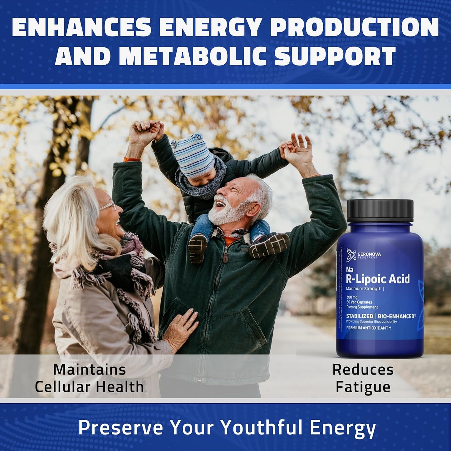 Bundle: Geronova Research R-Lipoic Acid 300mg Capsules + The Alpha Lipoic Solution