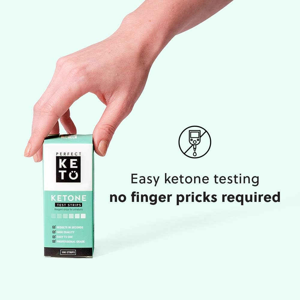 Bundle: Keto Exogenous Ketones Base BHB (60 Capsules) + 100 Keto Strips - Supports Ketogenic Diet, Weight Management, Energy & Focus