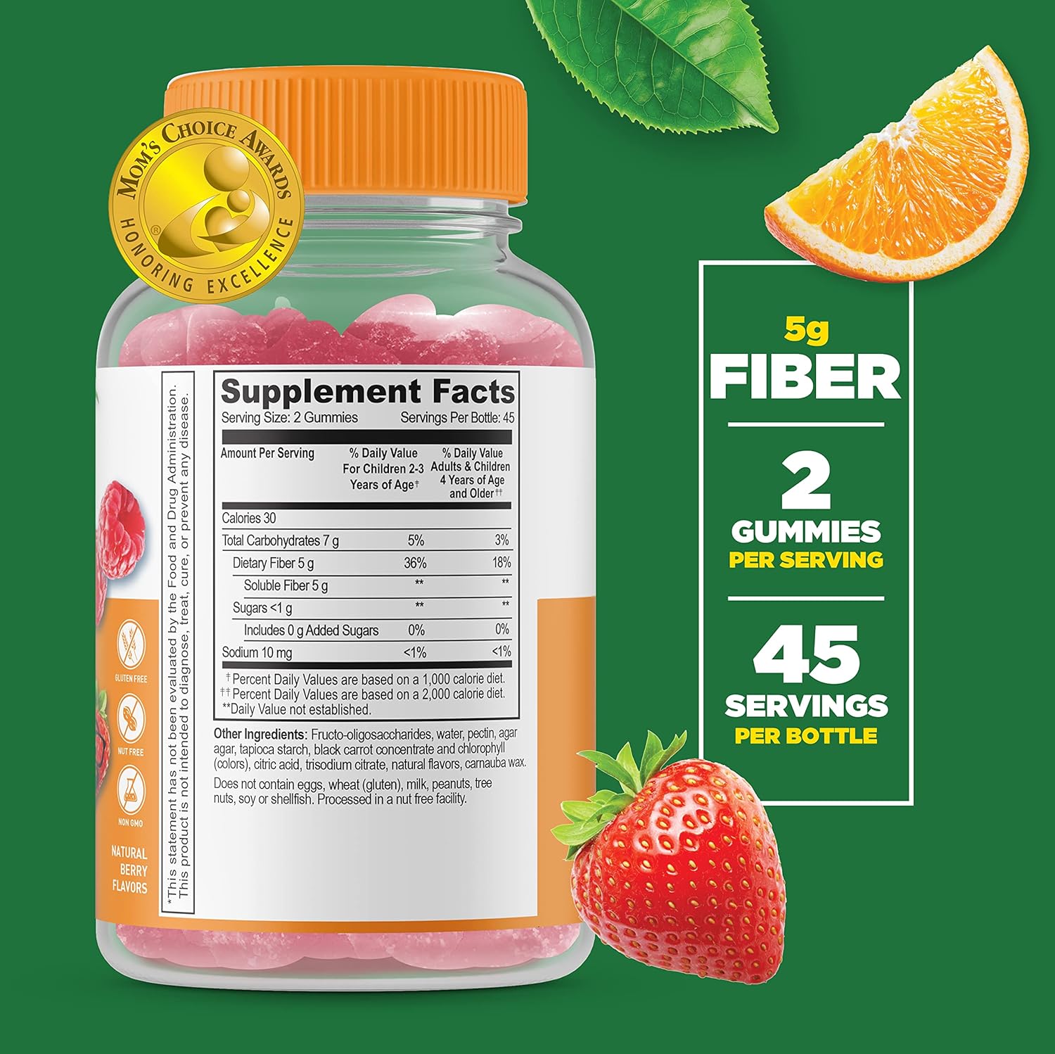 Bundle: Lifeable Calcium Magnesium Kids + Prebiotic Fiber Kids Gummies - Gluten Free, GMO Free, Chewable Vitamin Supplement