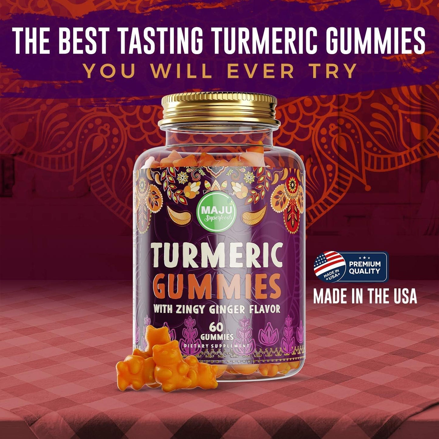 Bundle: Maju Superfoods Black Seed Oil, Sea Moss Capsules, & Turmeric Ginger Gummies