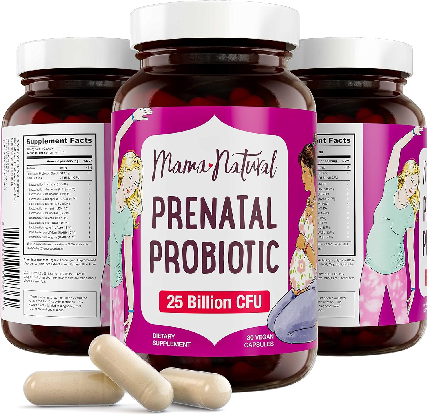 Bundle: Mama Natural Baby & Prenatal Probiotic Drops for Colic Relief, Gut Health, and Immunity Support