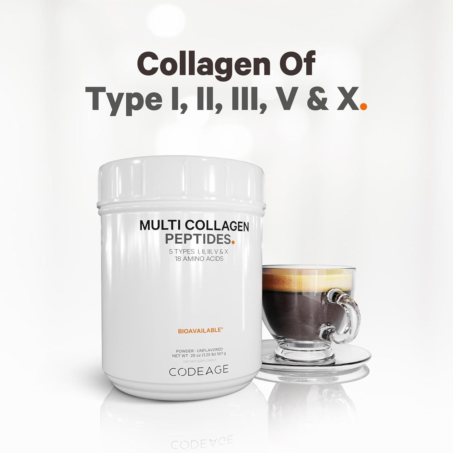Bundle: Multi Collagen Protein + Teen, Women, and Men Multivitamin by Codeage - Boost Overall Health and Wellness