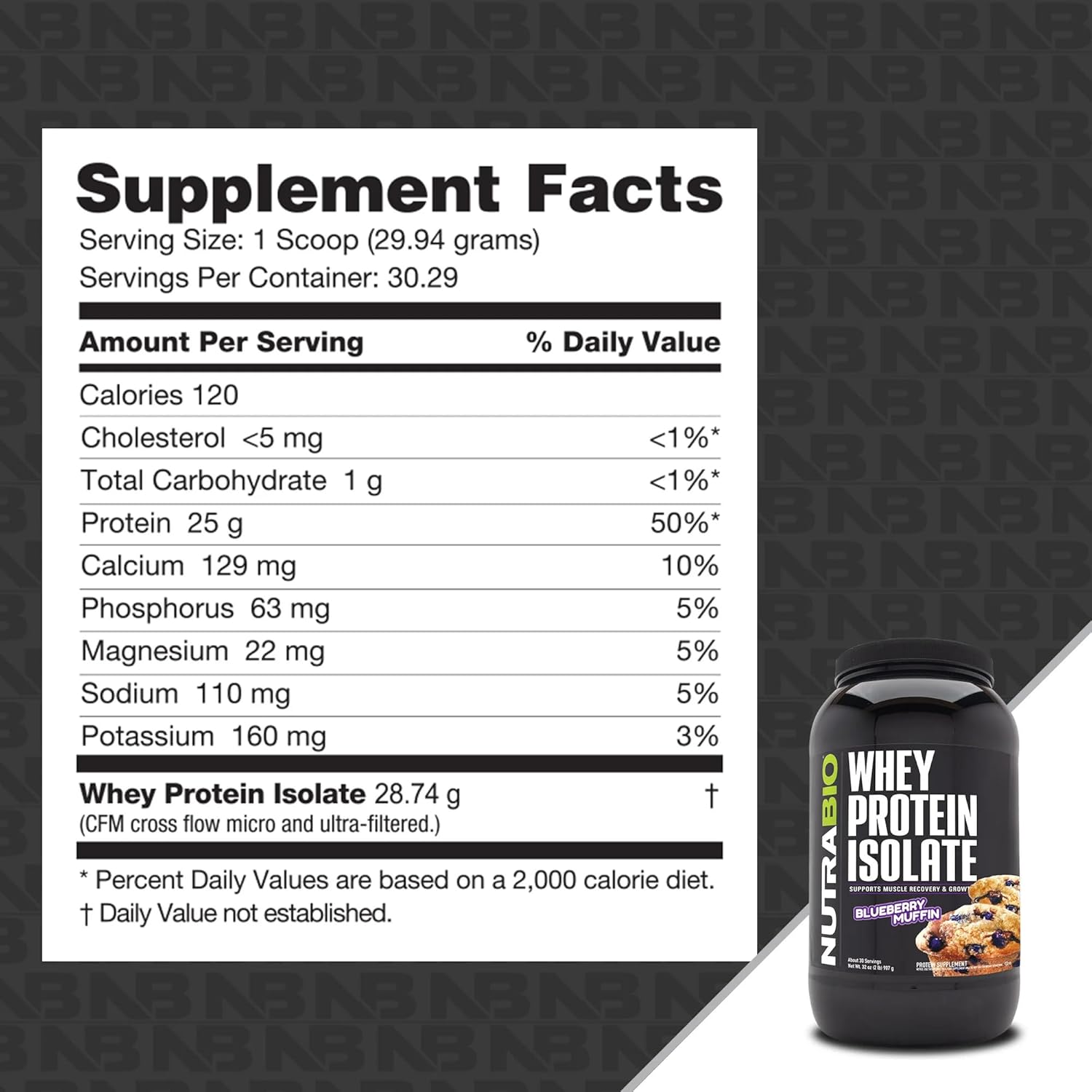 Bundle: NutraBio Creatine Monohydrate 500g & Whey Protein Isolate Blueberry Muffin - Energy, Muscle Growth, Recovery, Strength