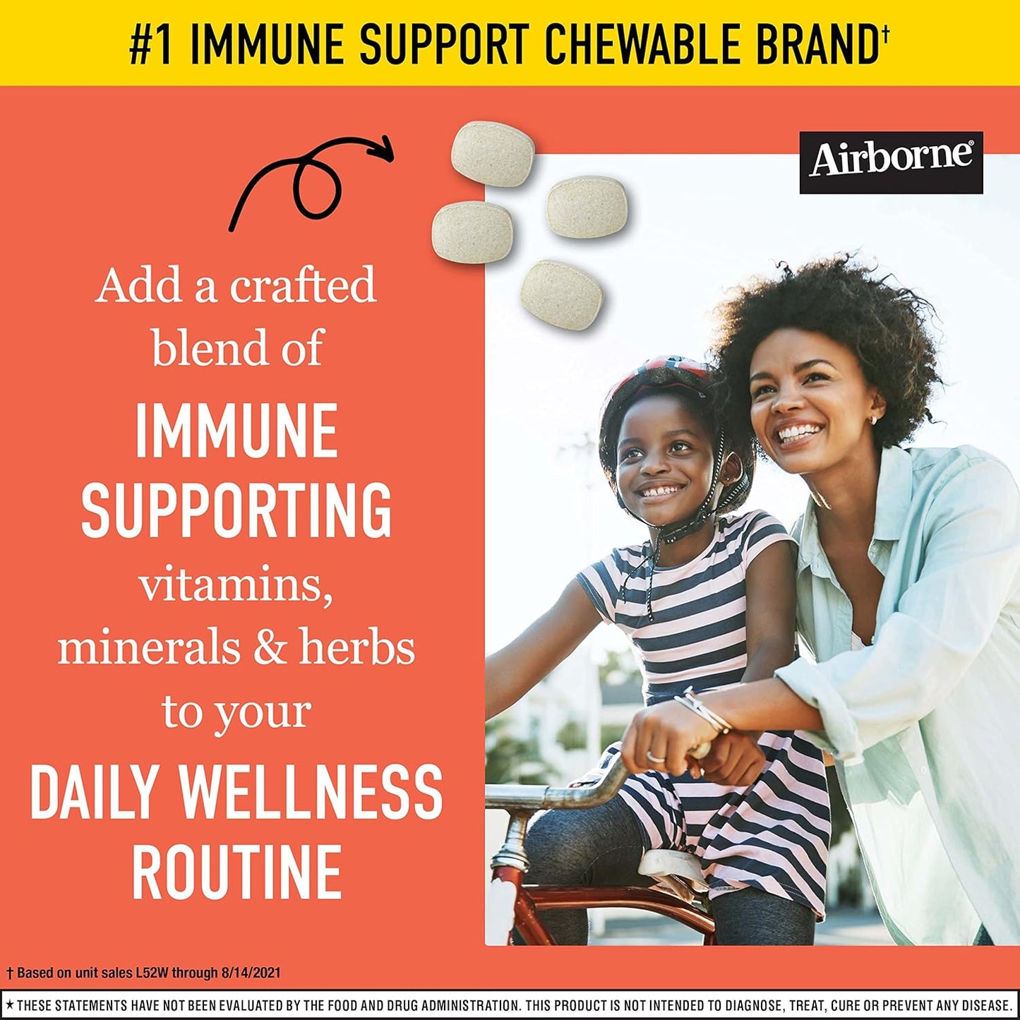 Bundle of Airborne 1000mg Vitamin C Chewable Tablets in Citrus & Very Berry Flavors - Immune Support Supplement with Zinc and Antioxidant Vitamins A, C, & E