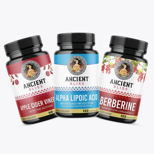 Bundle of Ancient Bliss Products for Blood Sugar Support: Natural Solutions for Balanced Glucose Levels