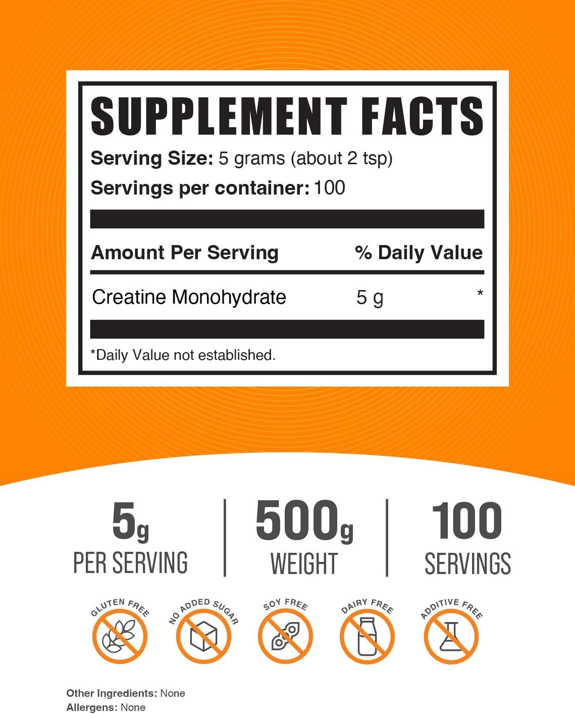 Bundle of BulkSupplements NAC (N-Acetyl L-Cysteine) 250g and Creatine 500g