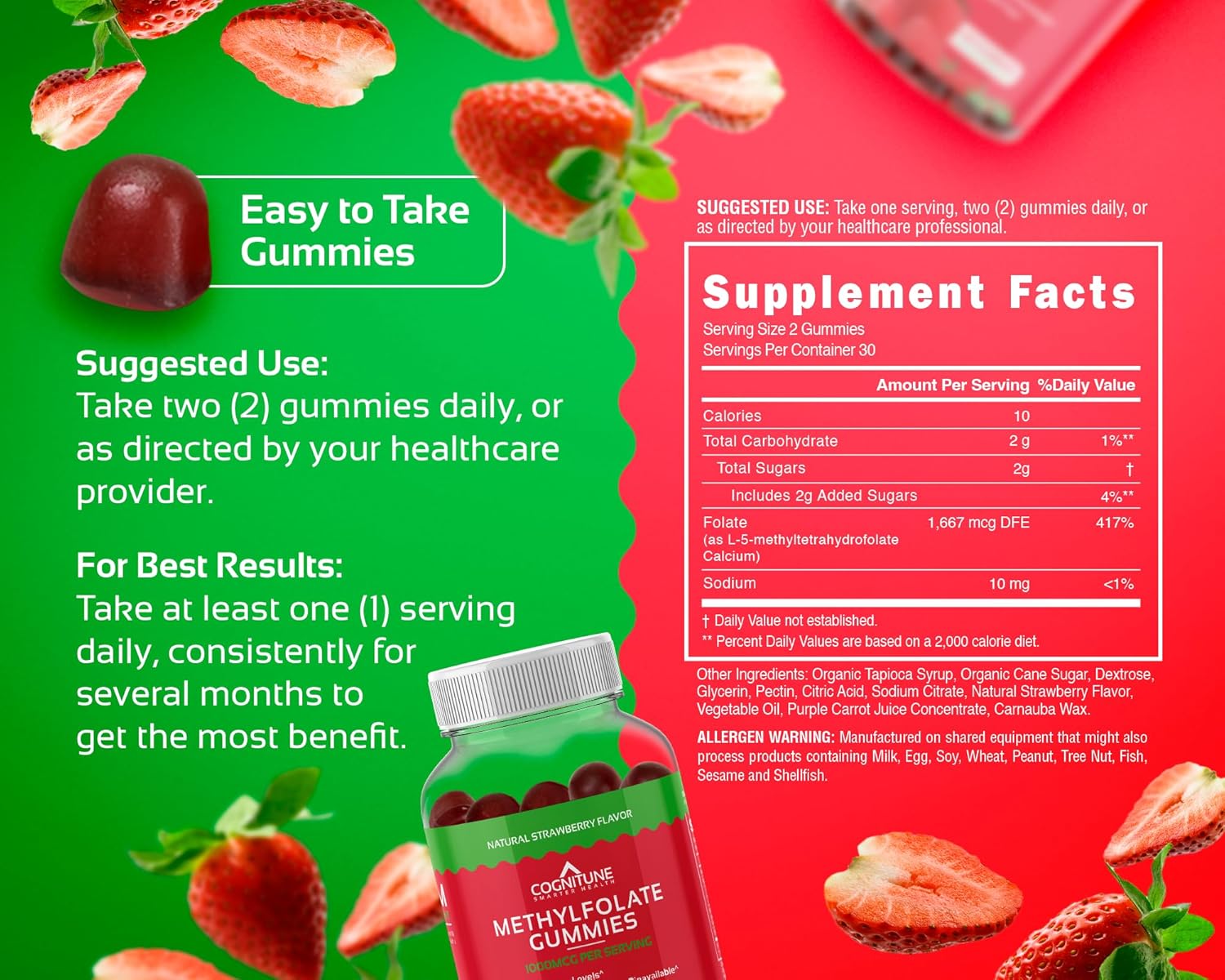 Bundle of CogniTune Gummy Supplements - Resveratrol, Shilajit, Methylfolate - Wellness Support
