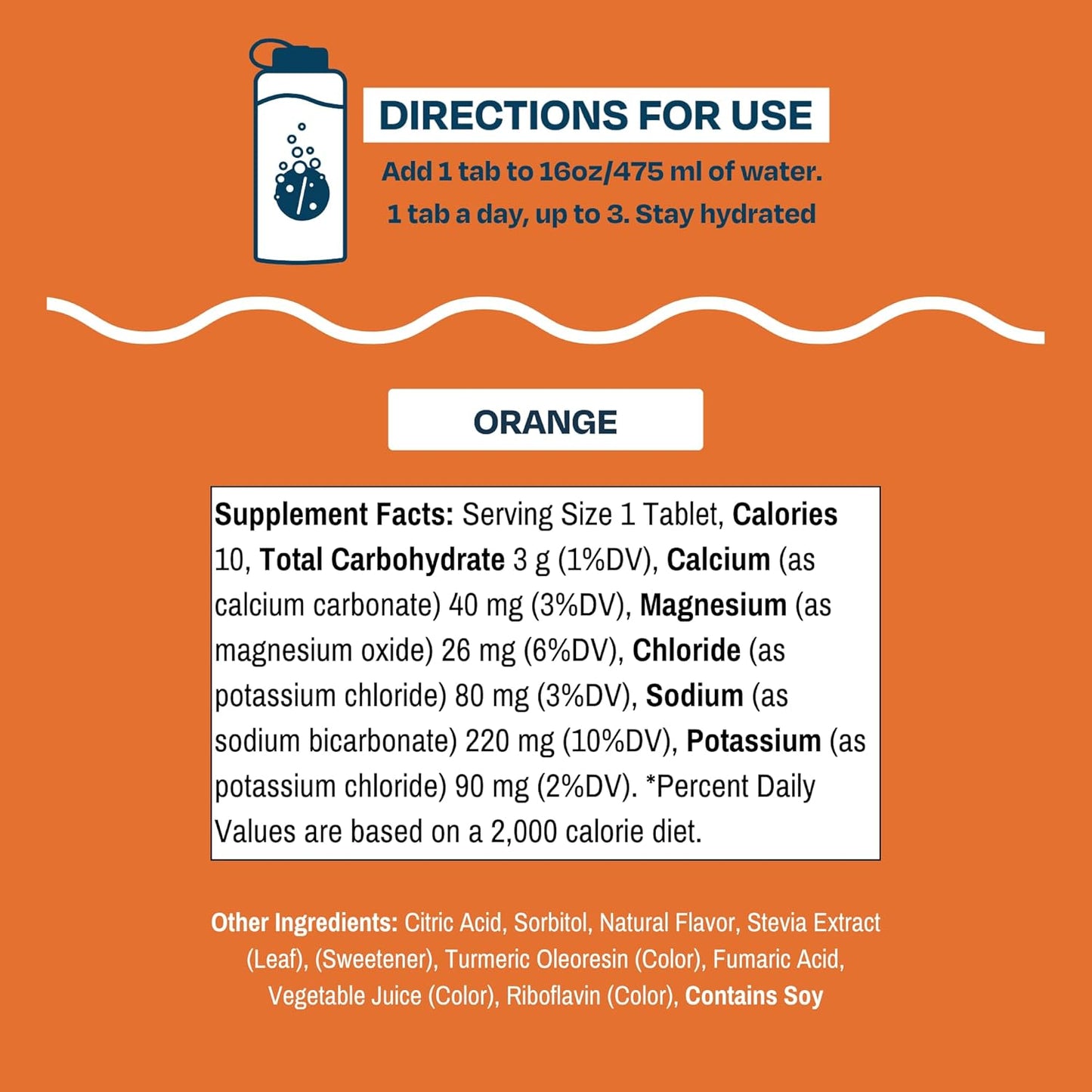 Bundle of Drinklits Orange Electrolyte Fizzy Hydration Tablets - Sugar-Free Natural Sports Drink with Essential Electrolytes - 60 Servings