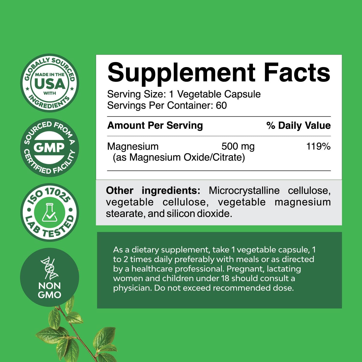 Bundle of Eye Health and Magnesium Supplements for Adults: Vision, Dry Eyes, Blue Light Protection, Stomach Digestion, and Mood Support