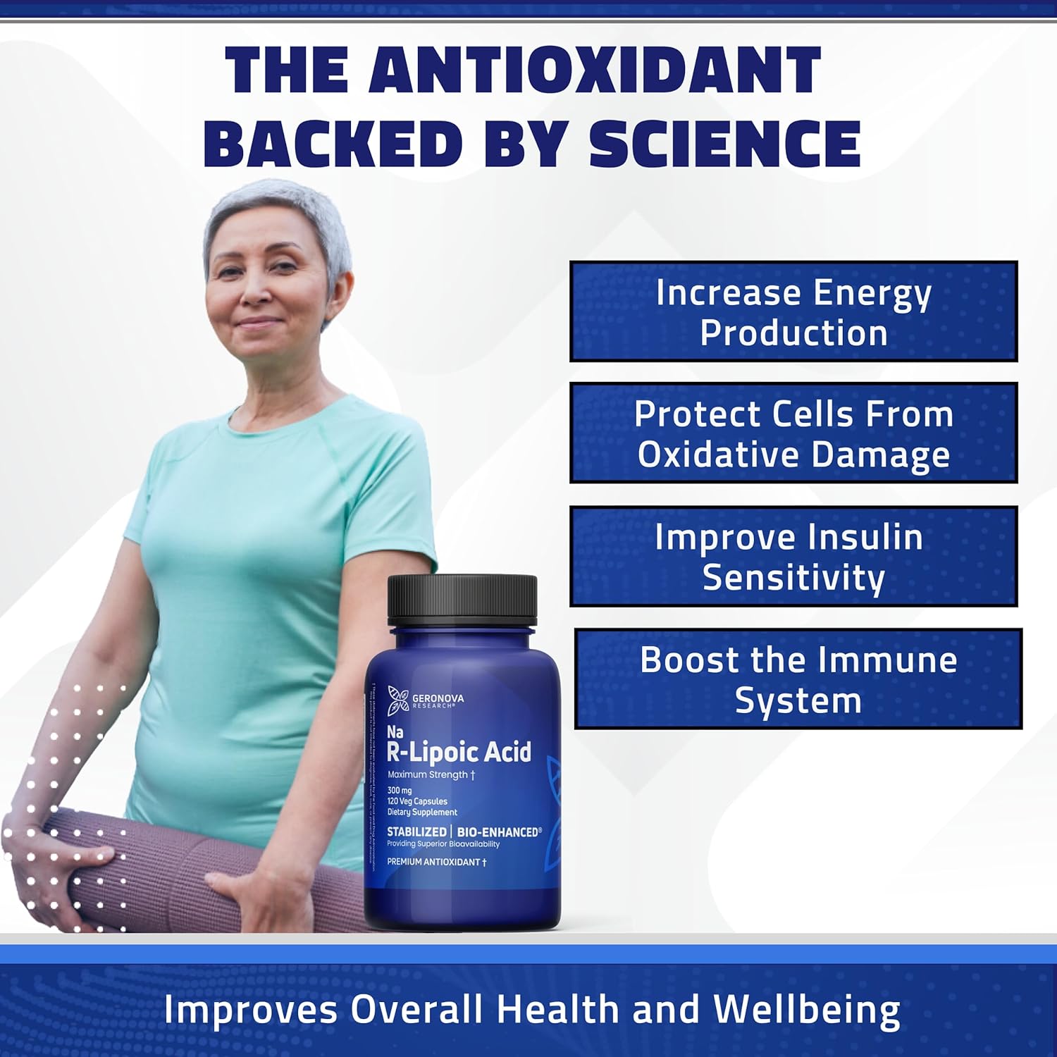 Bundle of Geronova Research R-Lipoic Acid Capsules and Bio-Enhanced Na R-Lipoic Acid Powder