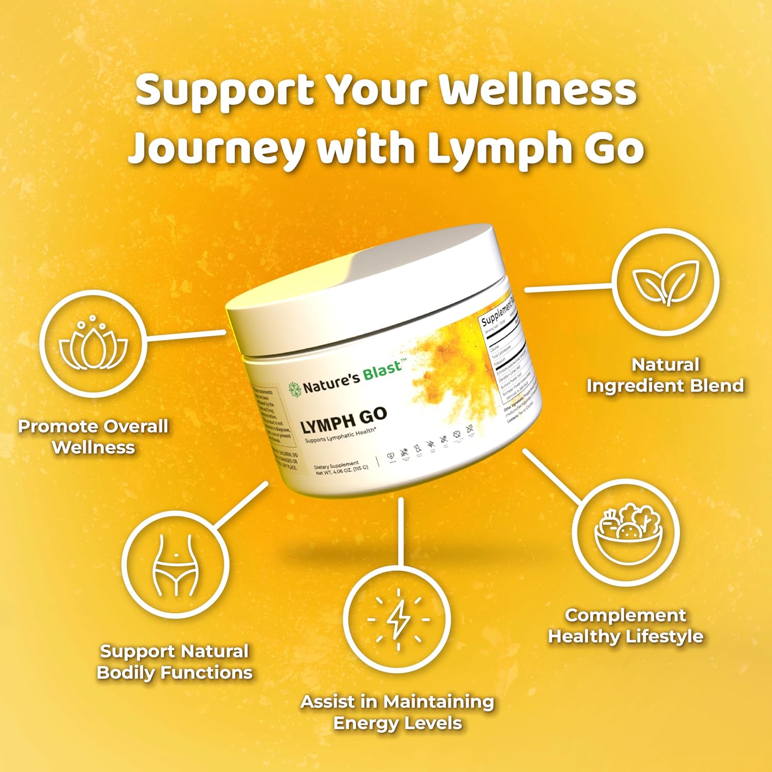 Bundle of Lymph Go and Vital Peak Odorless Garlic for Immune Support and Wellness