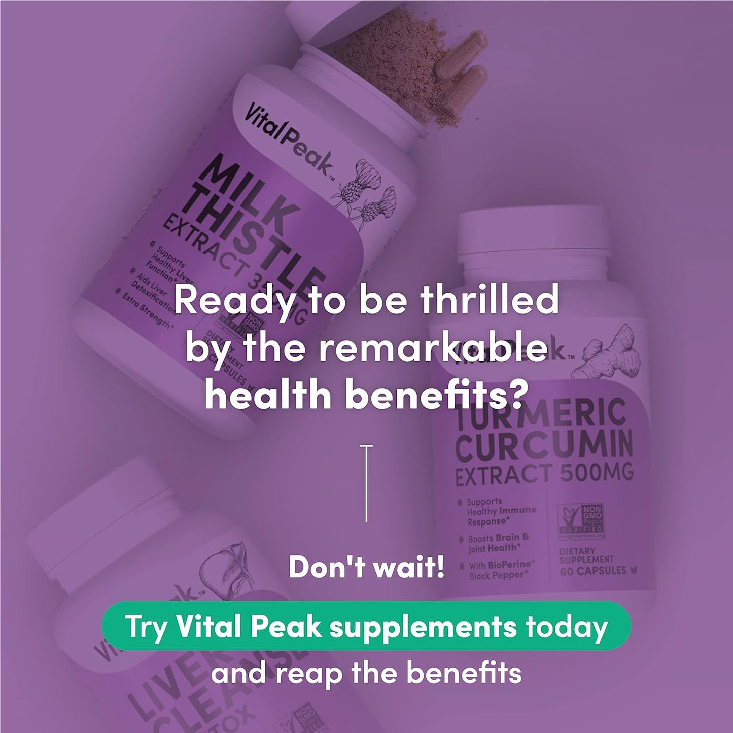 Bundle of Lymph Go and Vital Peak Odorless Garlic for Immune Support and Wellness