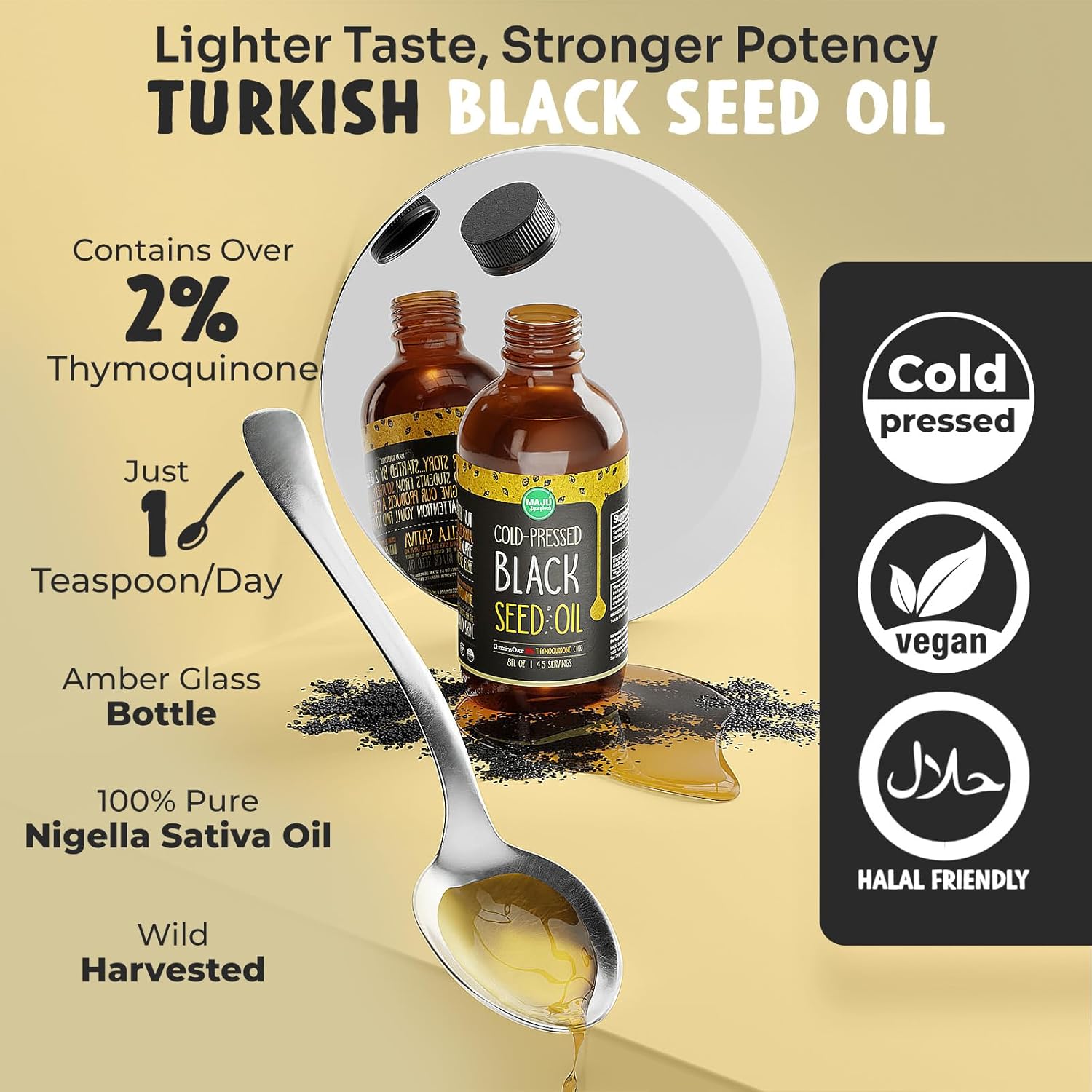 Bundle of Maju Superfoods Black Seed Oil and Oregano for Optimal Health and Wellness