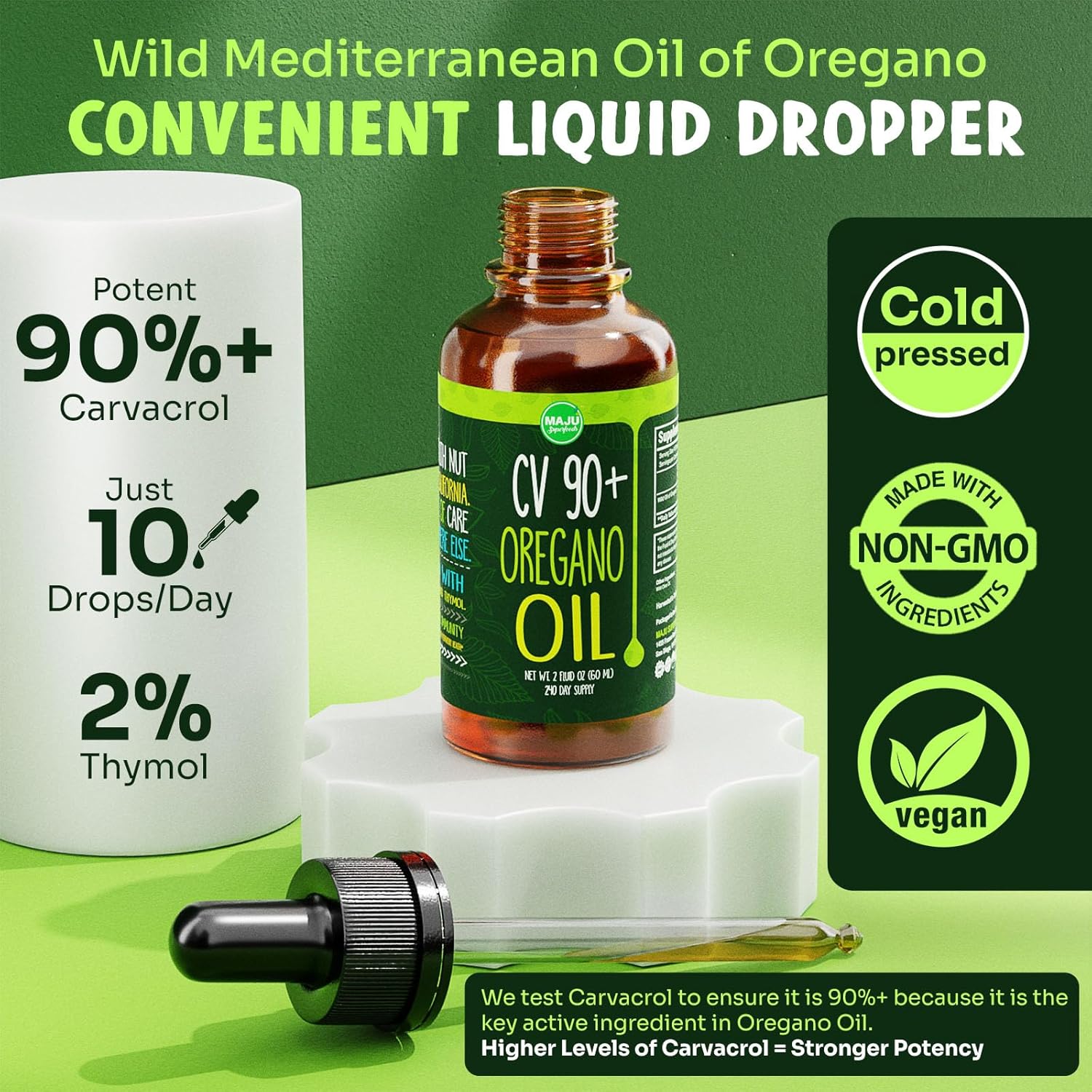 Bundle of Maju Superfoods Black Seed Oil and Oregano for Optimal Health and Wellness