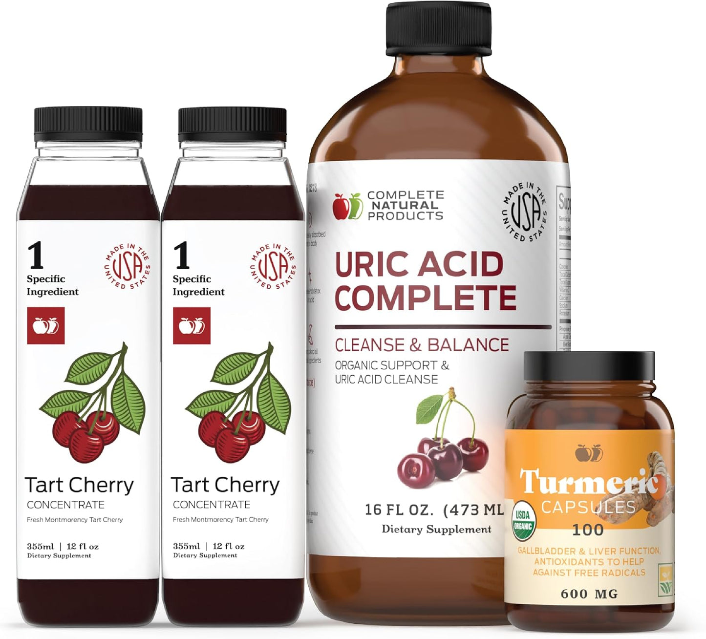 Bundle of Natural Products for Uric Acid Cleanse - Comprehensive Solution for Joint Health