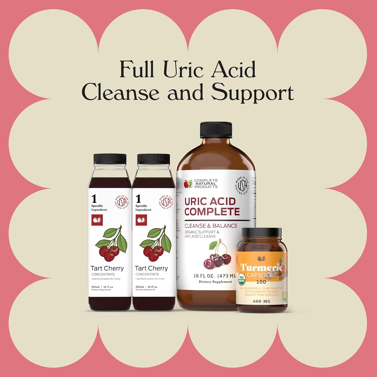 Bundle of Natural Products for Uric Acid Cleanse - Comprehensive Solution for Joint Health