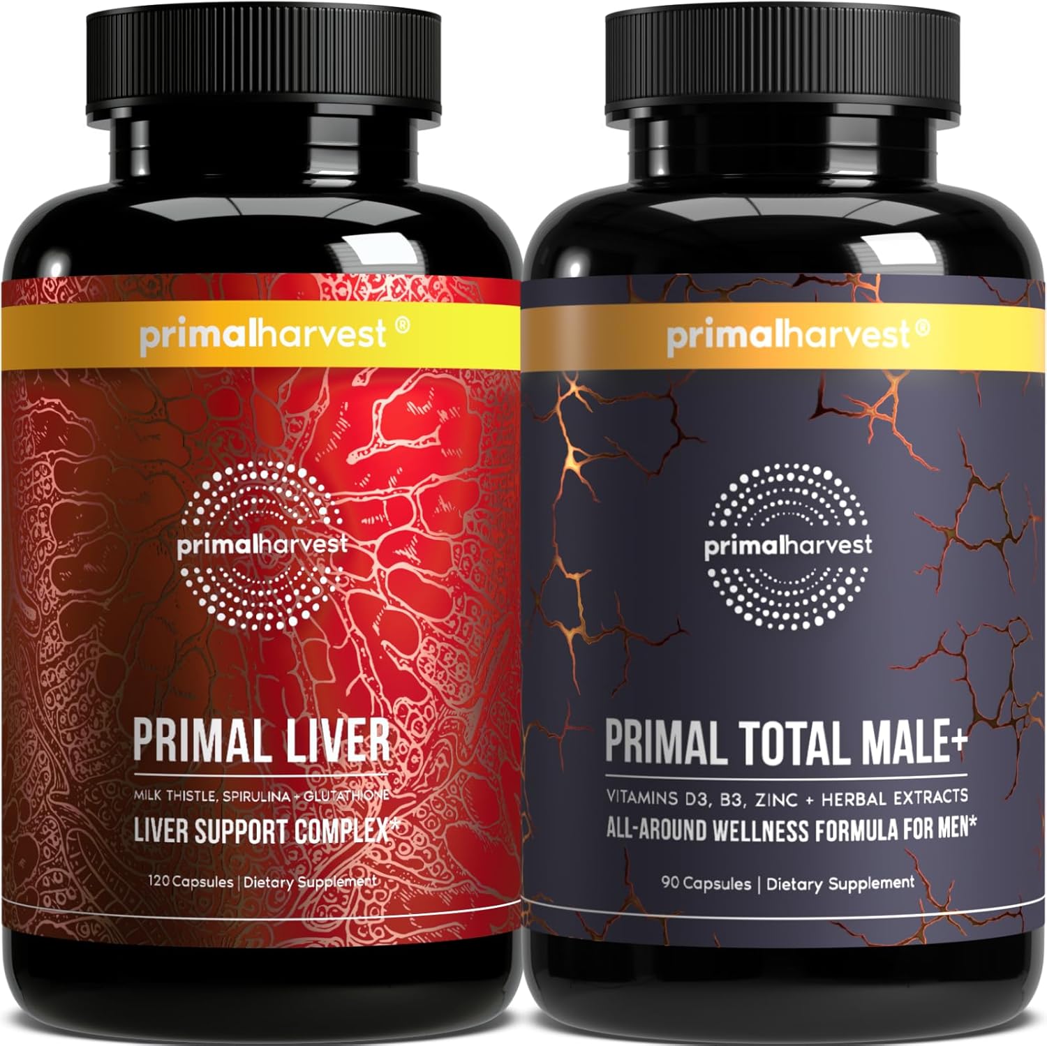 Bundle of Primal Harvest Liver & Men's Multivitamin Supplements for Women and Men