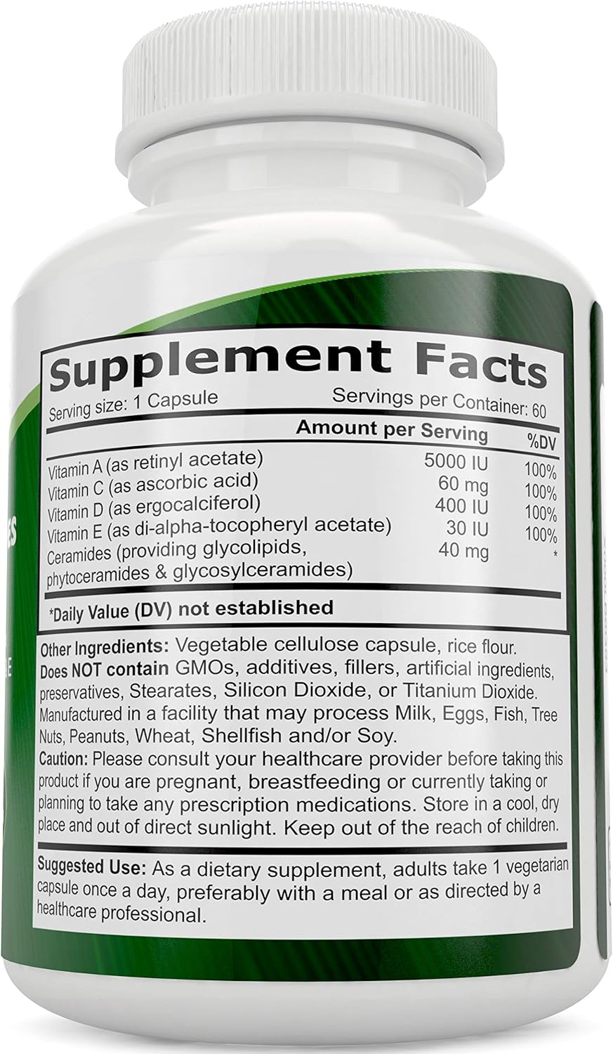 Bundle of Purely Holistic Resveratrol 1450mg + Phytoceramides Skin Therapy Capsules - Vegan - 180 + 60 Capsules - Antioxidant Rich - USA Made
