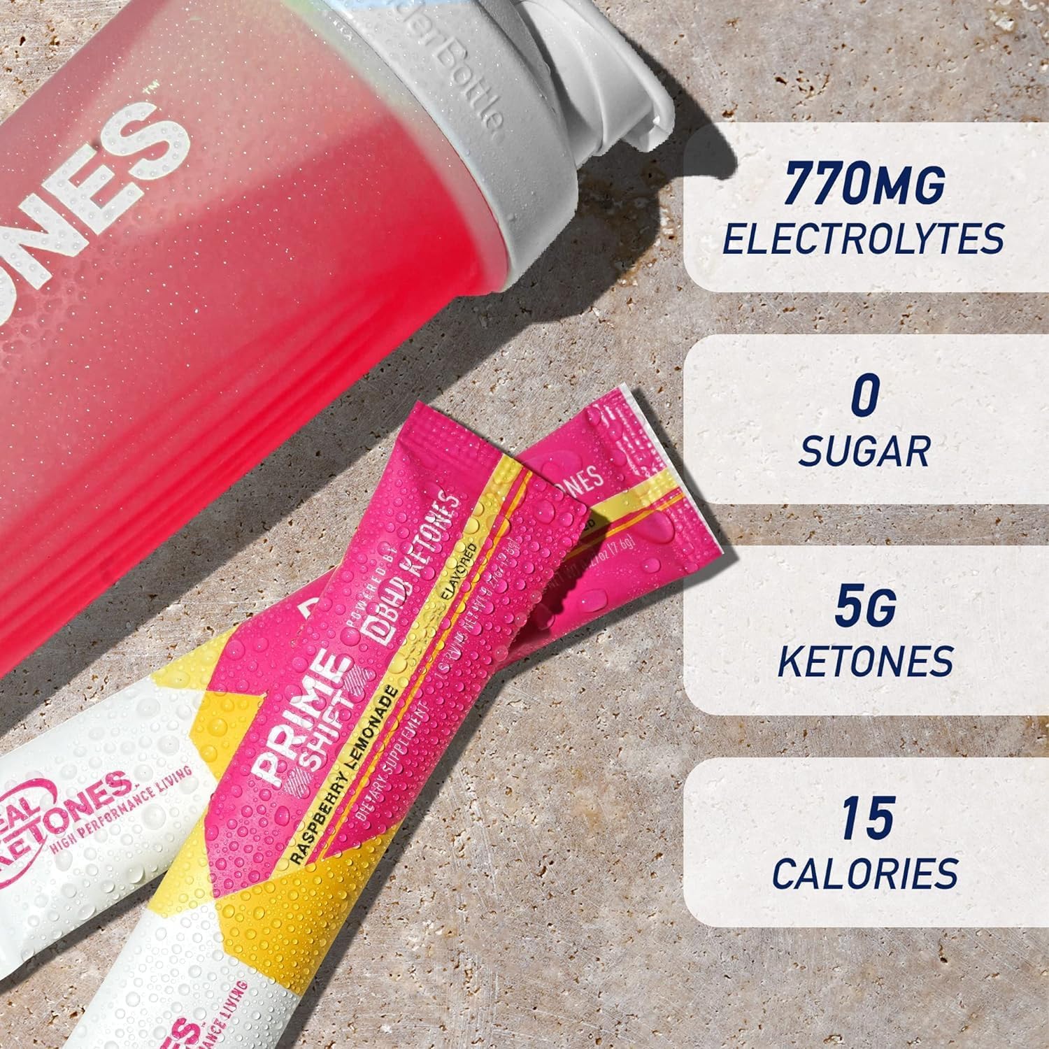 Bundle of Real Ketones Raspberry Lemon Shift & Intermittent Fasting Electrolytes for Men - BHB Exogenous Ketones - 30 Count each - Weight Loss Support