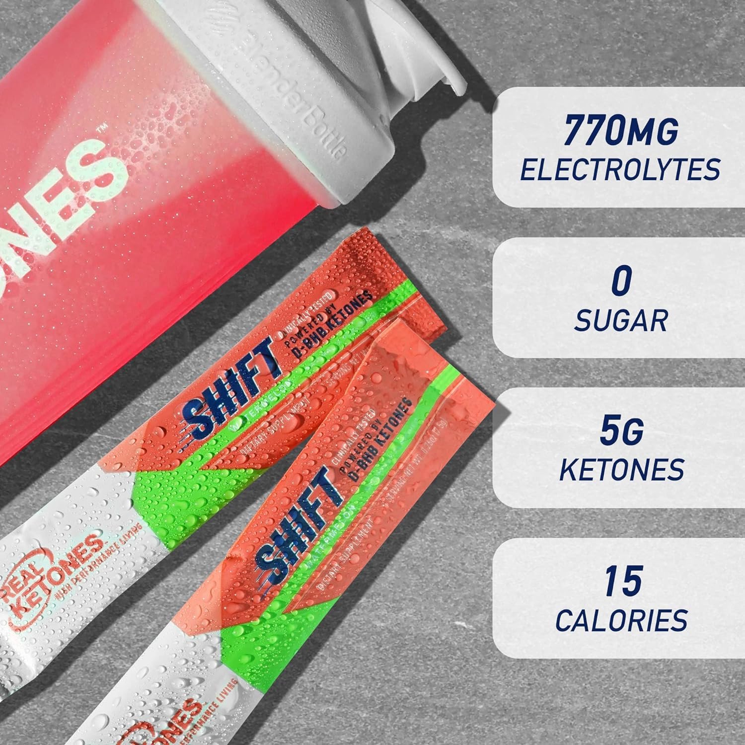 Bundle of Real Ketones Watermelon Shift Electrolytes & Intermittent Fasting Electrolytes with BHB Exogenous Ketones for Men (30 Count Each) - Weight Loss Support