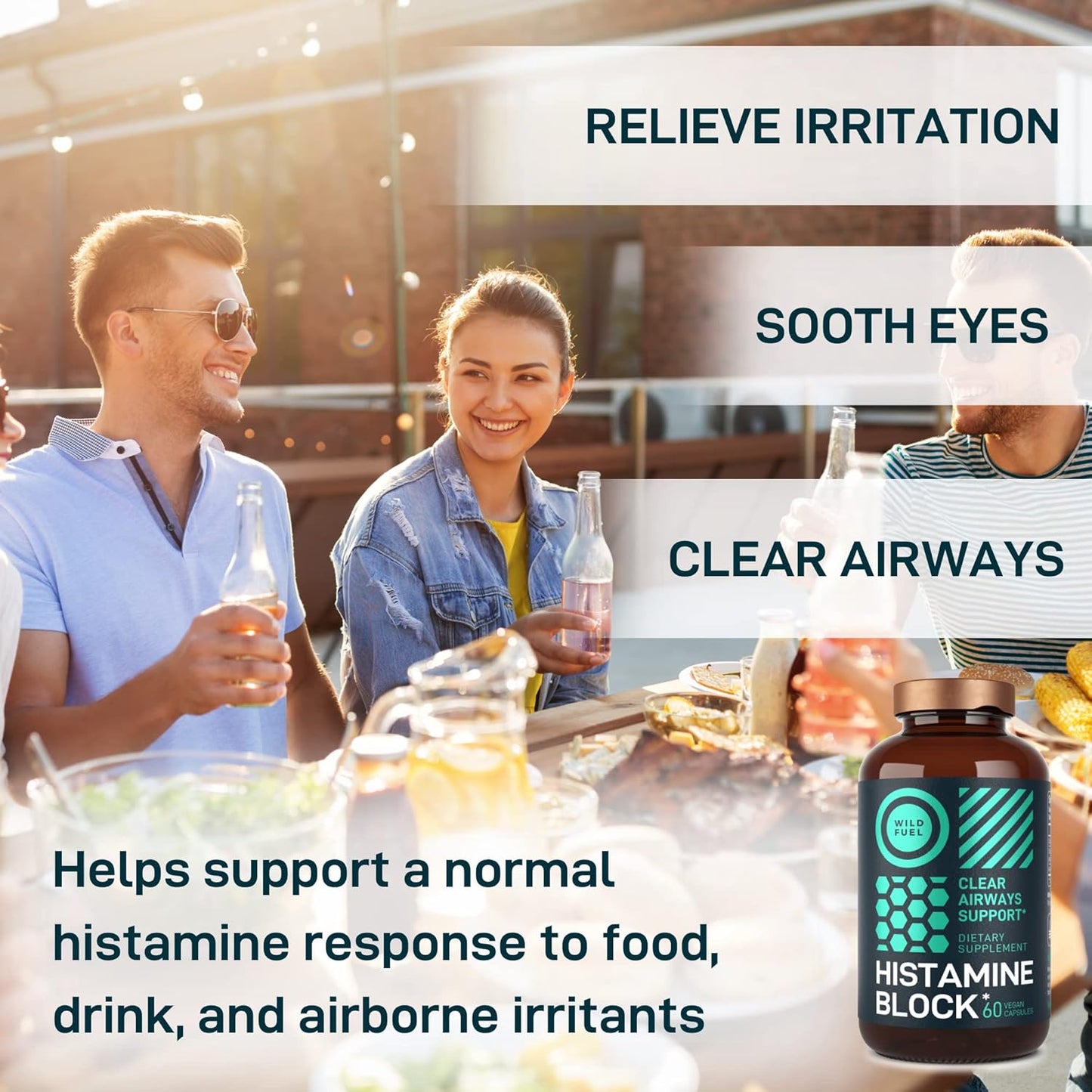 Bundle of WILD FUEL Histamine Block Supplements and TUDCA with Milk Thistle for Cleanse and Detox