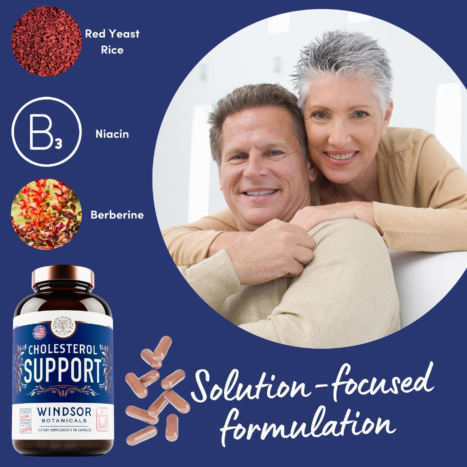 Bundle of Windsor Botanicals Cholesterol Support Supplements and Dental Probiotics for Fresh Breath