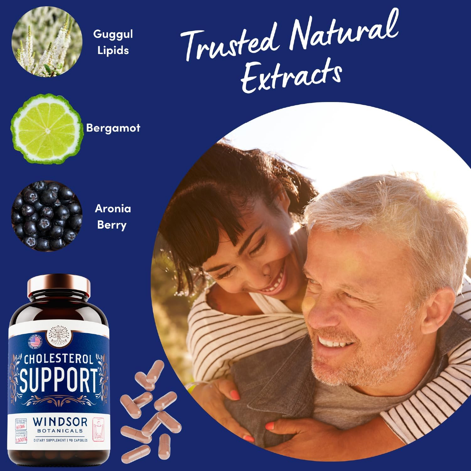Bundle of Windsor Botanicals Cholesterol Support Supplements and Dental Probiotics for Fresh Breath