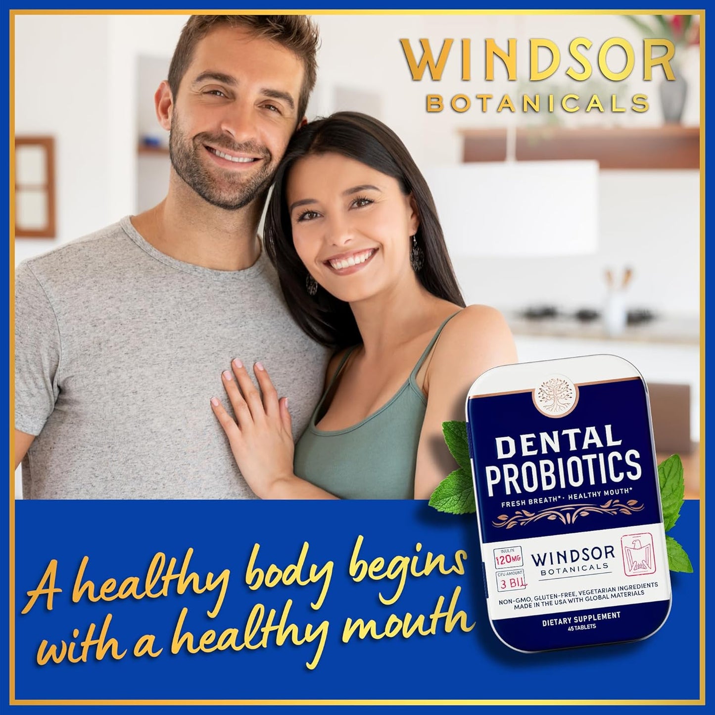 Bundle of Windsor Botanicals Cholesterol Support Supplements and Dental Probiotics for Fresh Breath