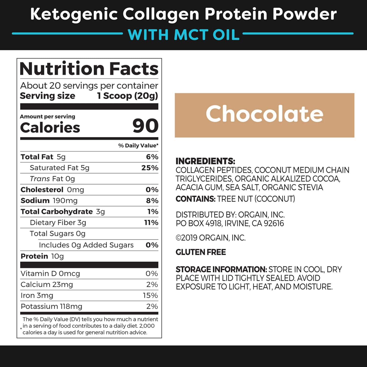 Bundle: Orgain Organic Keto Vegan Protein Powder & Collagen Protein Powder