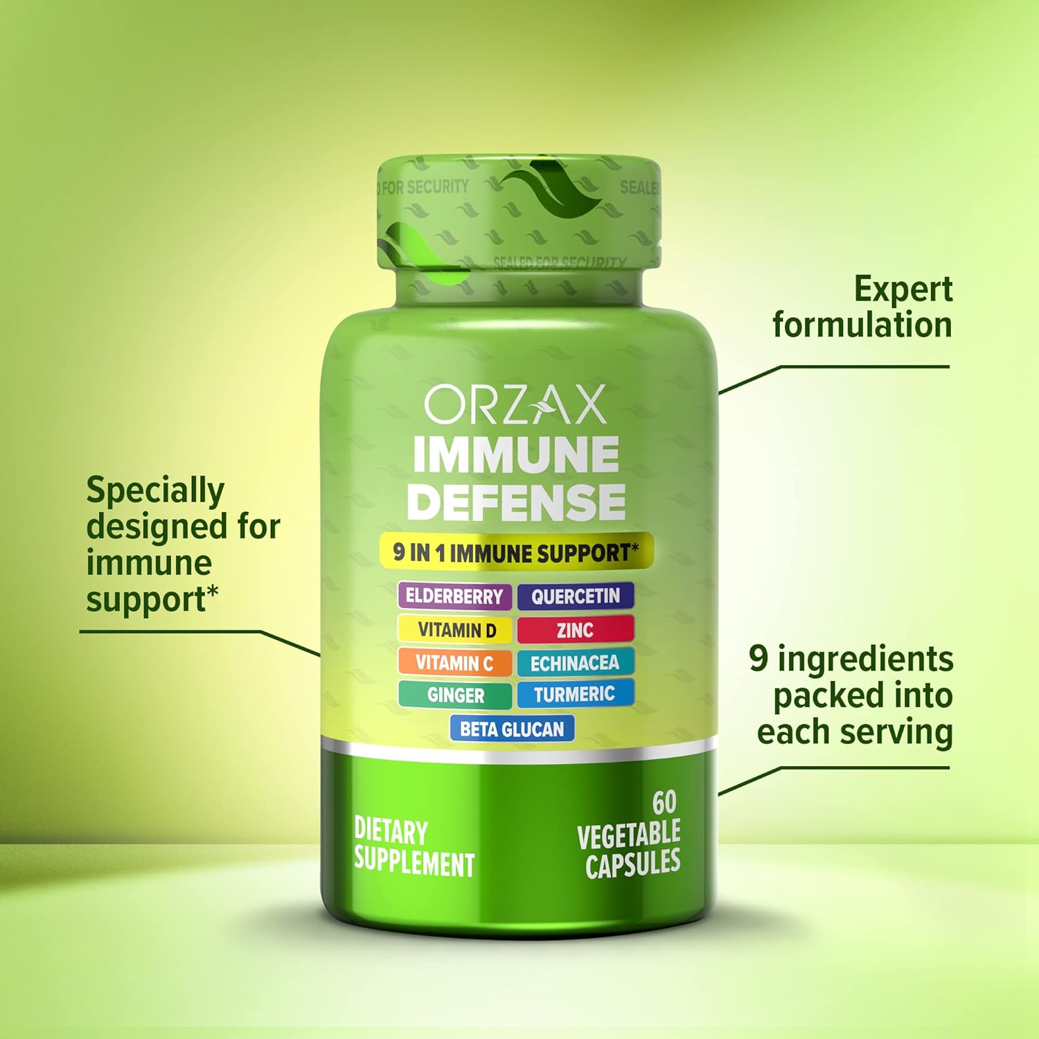 Bundle: ORZAX Saw Palmetto 2000mg + Immune Support Supplement 9-in-1
