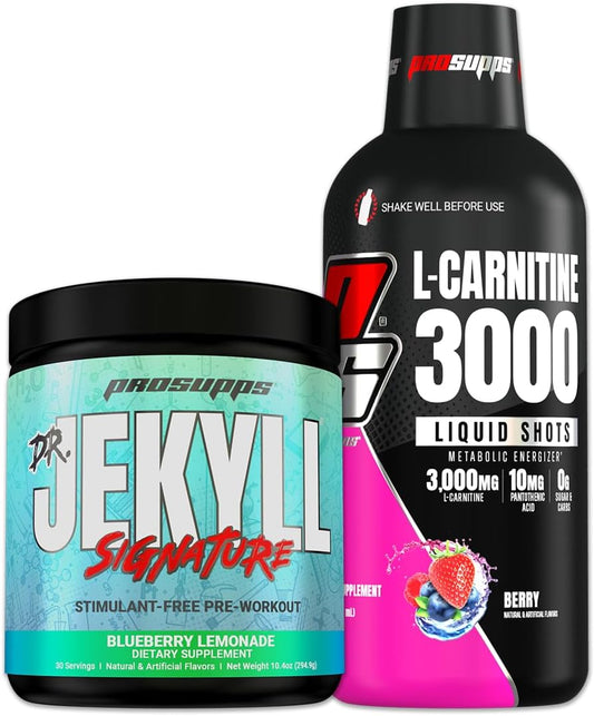 Bundle: PROSUPPS L-Carnitine 3000 Berry + Dr. Jekyll Signature Blueberry Lemonade