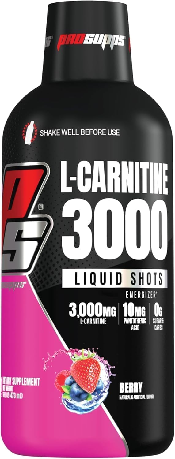 Bundle: PROSUPPS L-Carnitine 3000 Berry Liquid Shots + Dr. Jekyll Strawberry Pre-Workout Powder - Intense Focus, Energy & Pumps