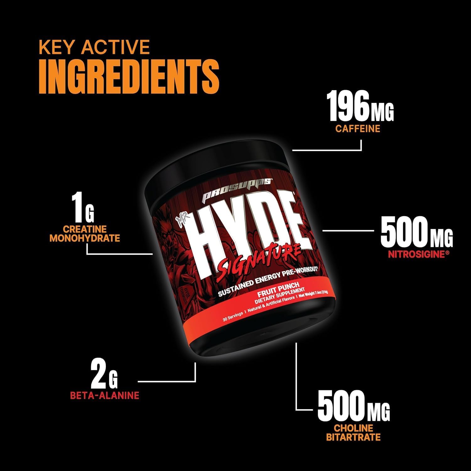 Bundle: PROSUPPS L-Carnitine 3000 Berry Liquid Shots + Mr. Hyde Signature Series Fruit Punch Pre-Workout Powder for Energy