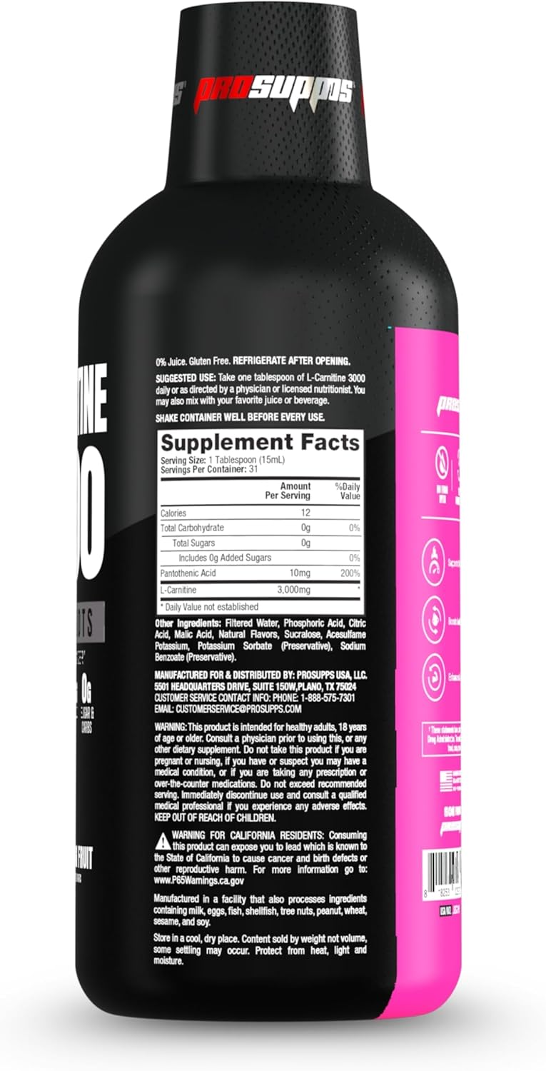 Bundle: PROSUPPS L-Carnitine 3000 Liquid Shots (Dragon Fruit) + Mr. Hyde Pre-Workout Powder (Blue Razz)