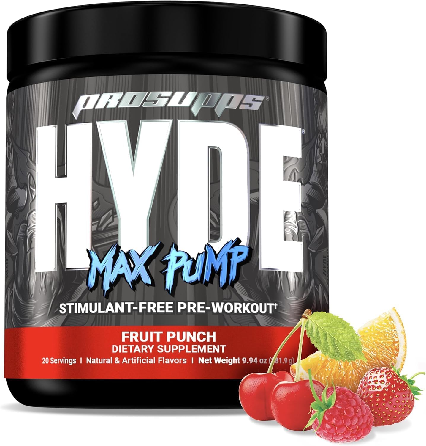 Bundle: PROSUPPS L-Carnitine 3000 Liquid Shots (Dragon Fruit) + Hyde Max Pump Pre Workout (Fruit Punch)