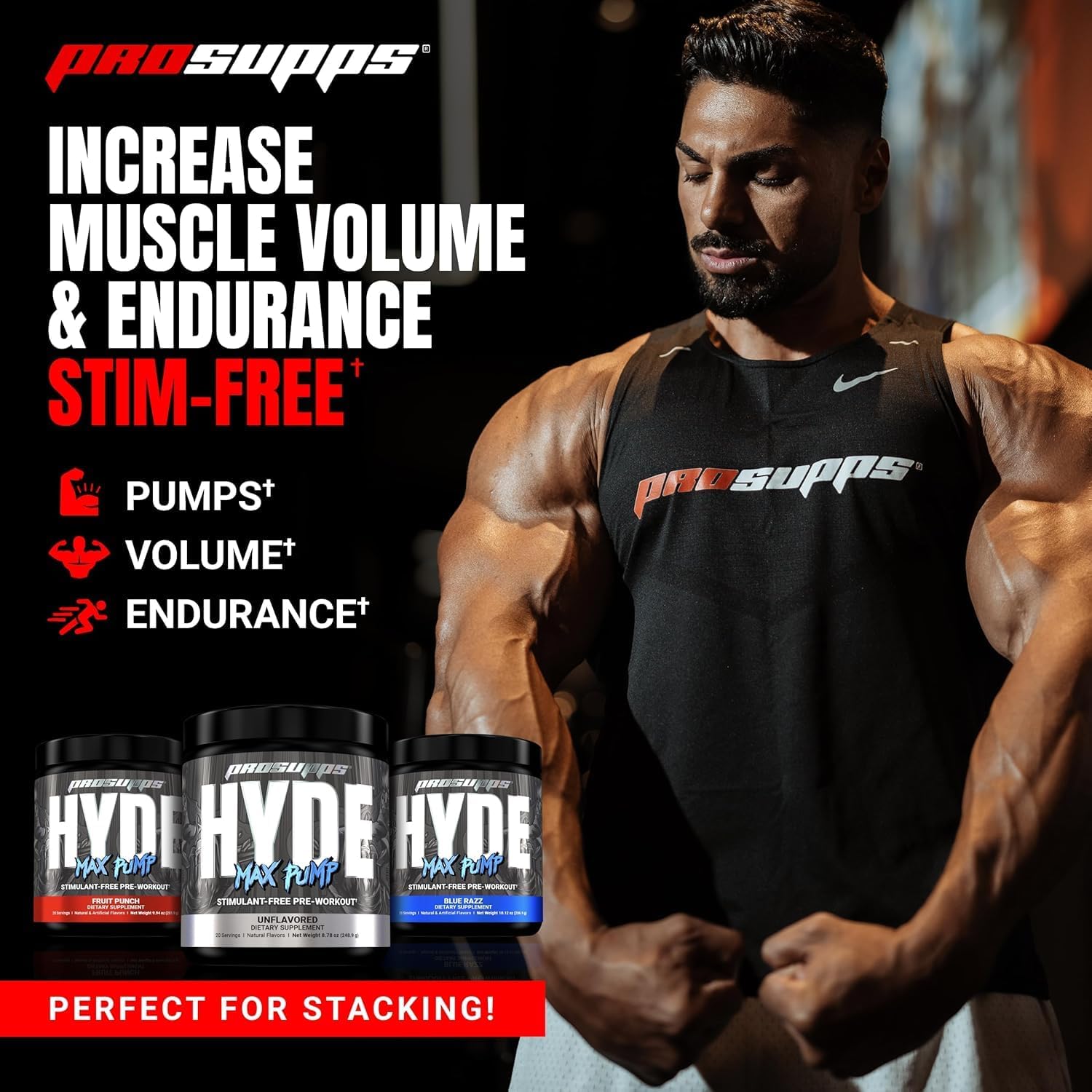 Bundle: PROSUPPS L-Carnitine 3000 Liquid Shots (Dragon Fruit) + Hyde Max Pump Pre Workout (Fruit Punch)
