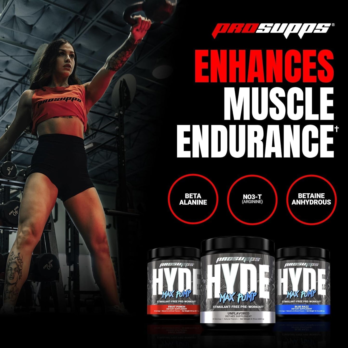 Bundle: PROSUPPS L-Carnitine 3000 Liquid Shots (Dragon Fruit) + Hyde Max Pump Pre Workout (Fruit Punch)