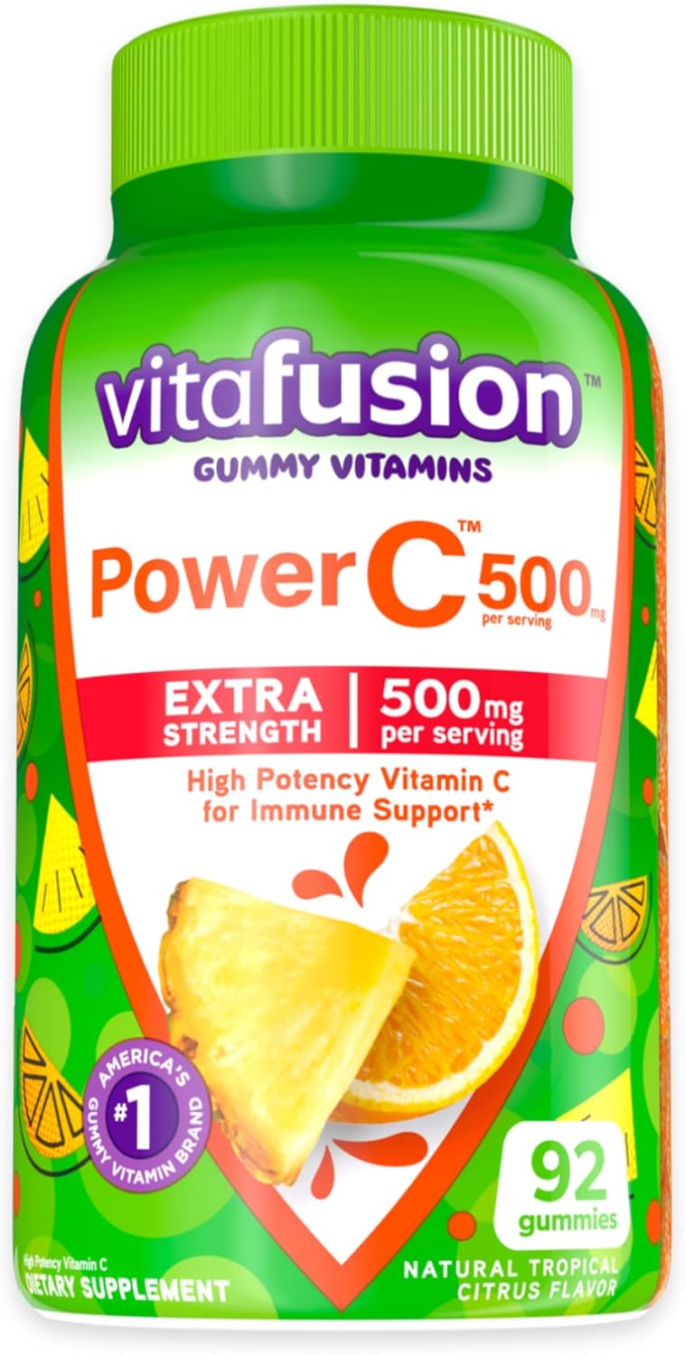 Bundle: Vitafusion Vitamin D3 Gummy 120 Count + Power C Gummy Vitamins 92 Count