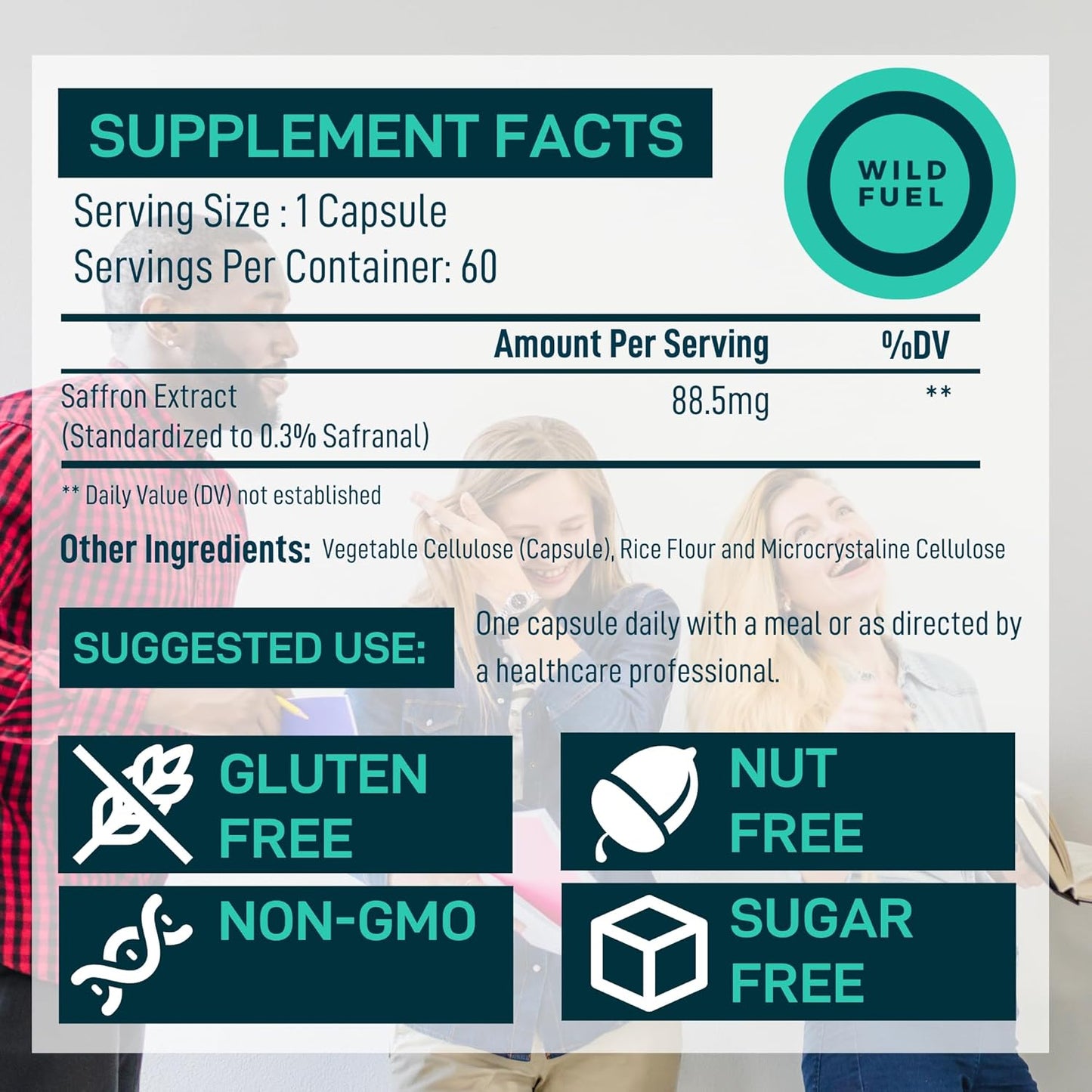 Bundle: WILD FUEL Saffron Extract Supplement with Dental Probiotics for Overall Health