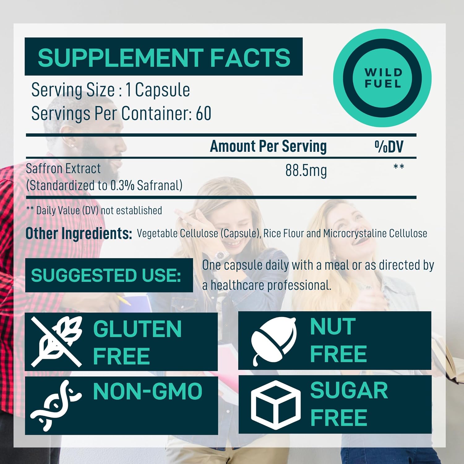 Bundle: WILD FUEL Saffron Extract Supplement with Dental Probiotics for Overall Health
