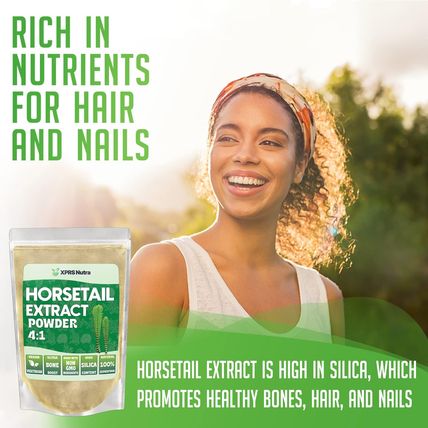 Bundle: XPRS Nutra Organic Nettle Leaf Powder & Horsetail Extract - 16 Ounces Each