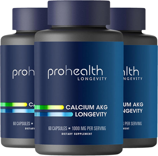 Ca AKG Supplement (Alpha Ketoglutarate) 1,000mg - Supports Energy, Metabolism, and Aging - 180 Capsules (3 Pack)
