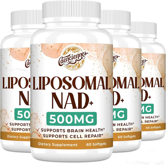 Caenciennes Liposomal NAD+ 500 MG Supplement for Cellular Energy & Healthy Aging, 240 Servings, High Absorption NAD Plus Formula