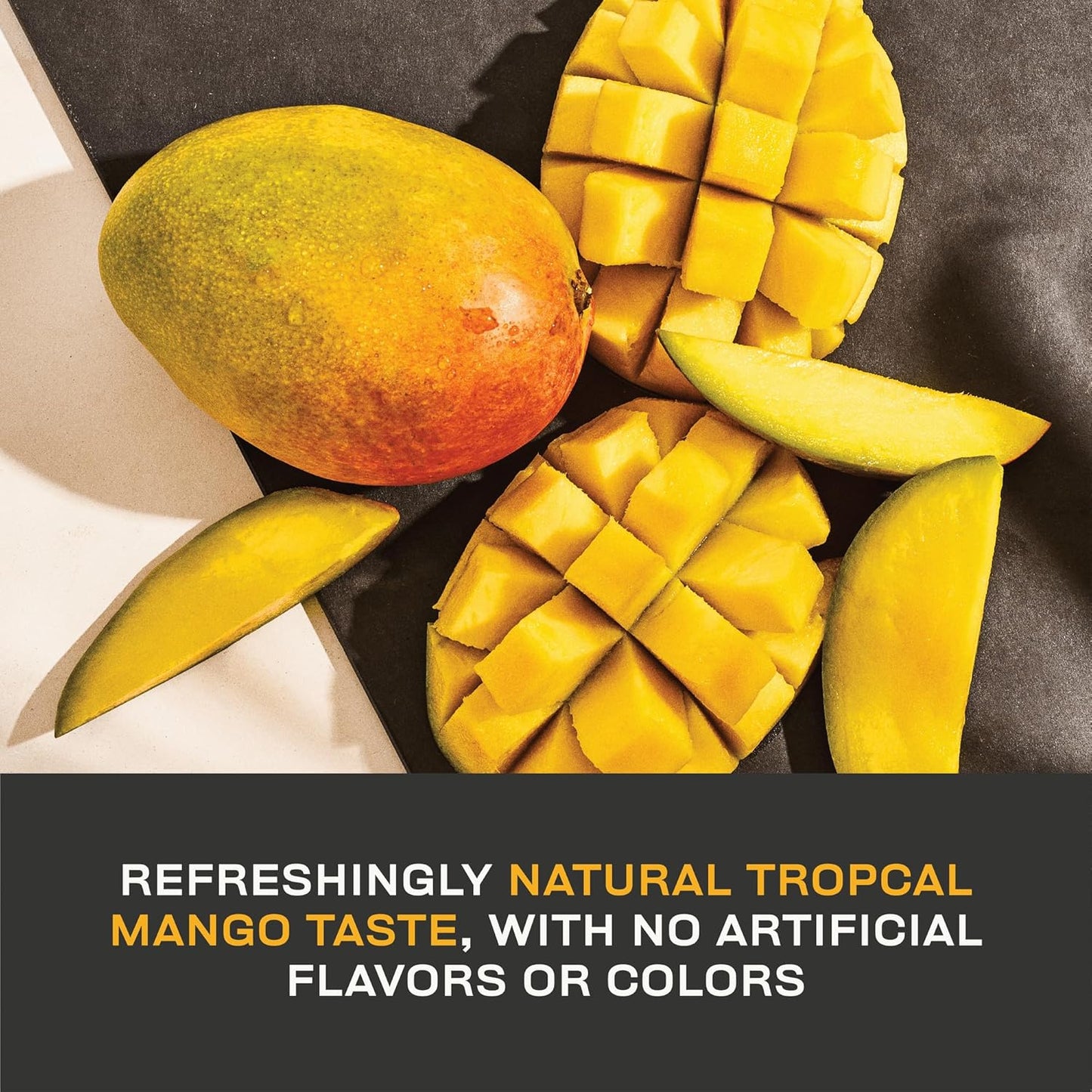 Caffeine-Free Hydration Powder Packets with Electrolytes for Energy Support, Tropical Mango Flavor, 21 Sticks