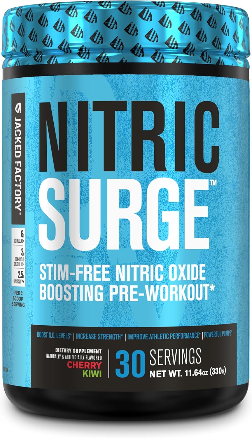 Caffeine-Free Nitric Oxide Supplement for Pumps & Hydration - Cherry Kiwi, 30 Servings