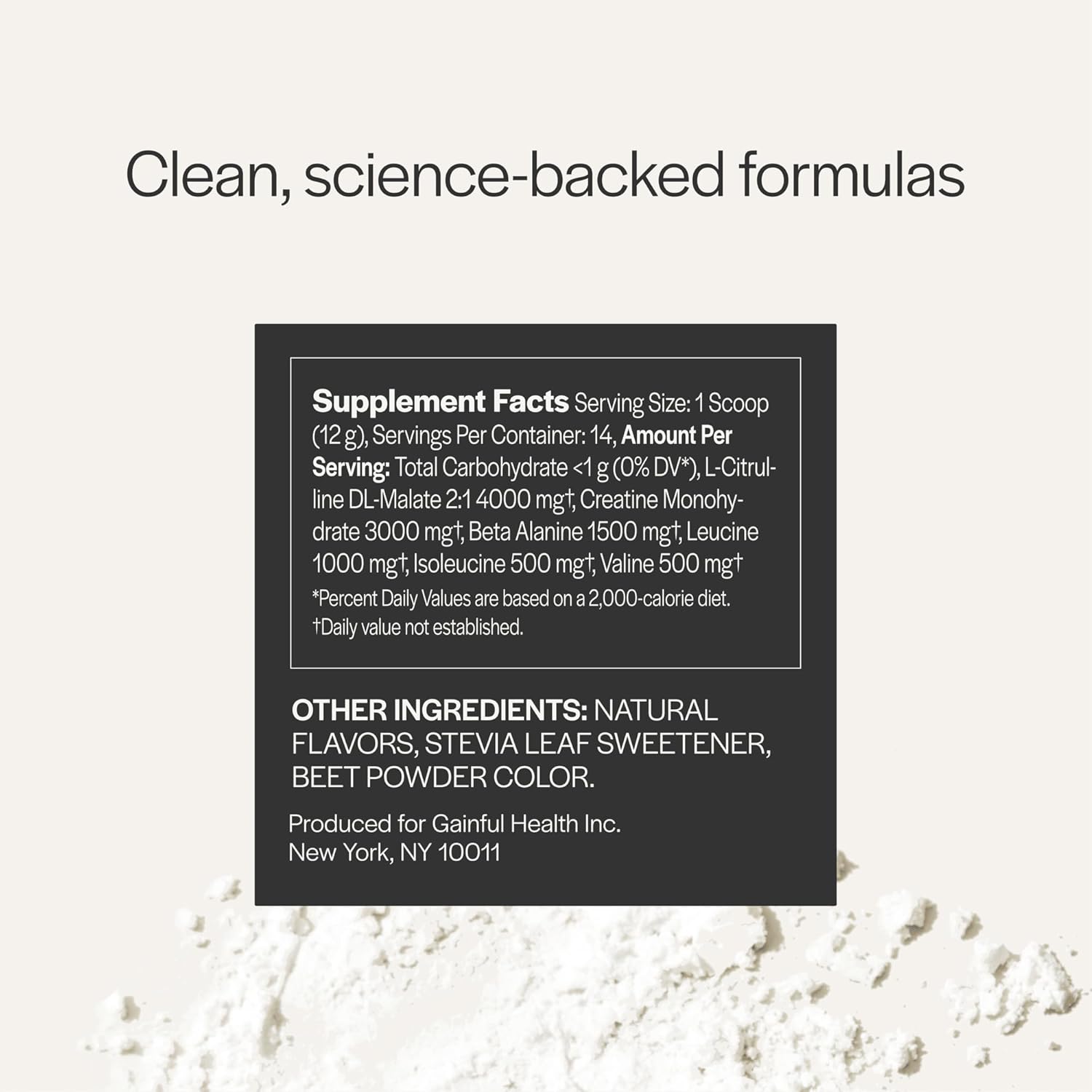 Caffeine-Free Pre Workout Powder with Creatine & BCAA's, Energy & Muscle Support, Strawberry Lemonade - 14 Servings