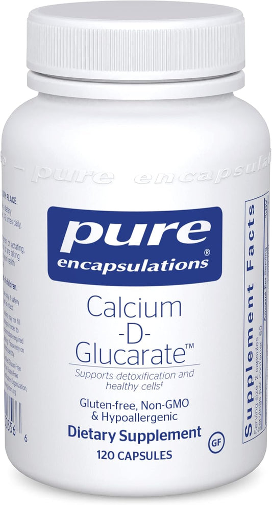 Calcium-D-Glucarate Supplement for Liver, Lungs, Breast, and Colon Health - 120 Capsules