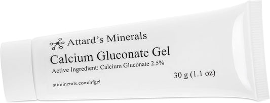 Calcium Gluconate Gel 2.5% for Neutralizing Hydrofluoric Acid - 30g Tube by Attard's Minerals